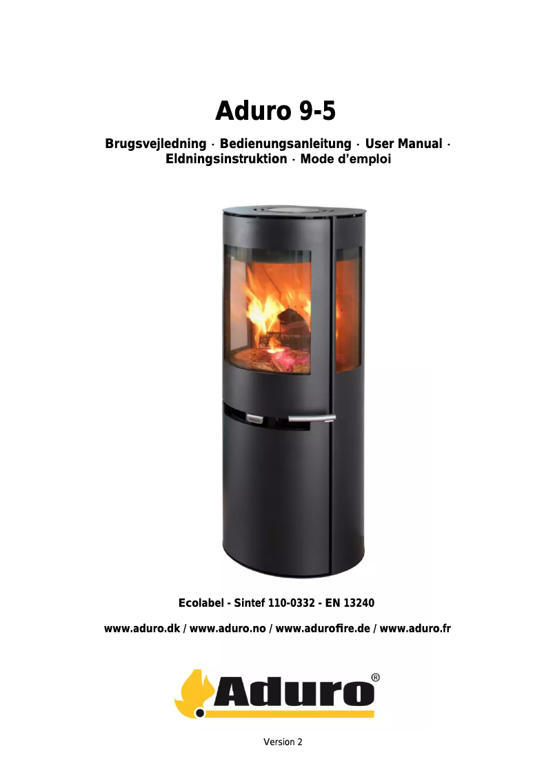 Page 1 de la notice Manuel utilisateur Aduro 9-5