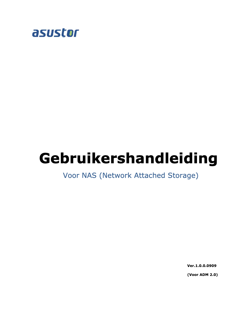 Page 1 of the manual User Manual Asustor AS-204T 12TB