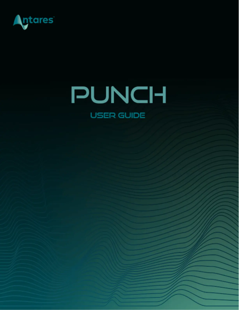 Page 1 de la notice Manuel utilisateur Antares PUNCH Evo