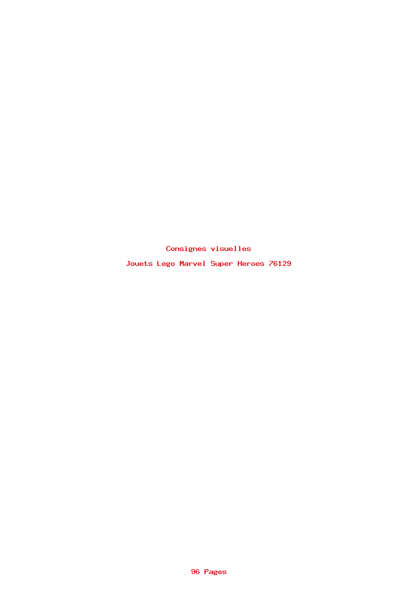 Page 1 de la notice Consignes visuelles Lego Marvel Super Heroes 76129