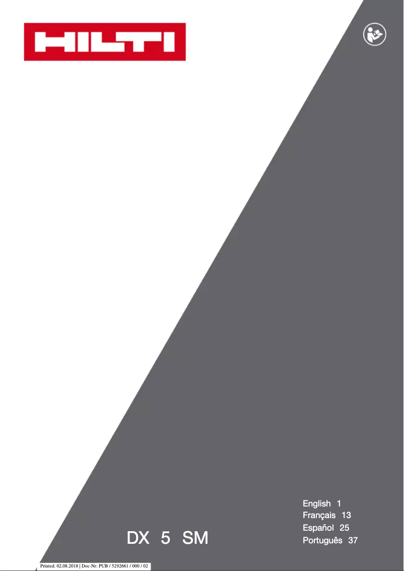 Page 1 de la notice Manuel utilisateur Hilti MX SM
