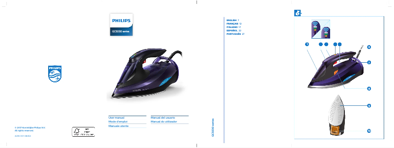 Page 1 of the manual User Manual Philips Azur Elite OptimalTEMP GC5036