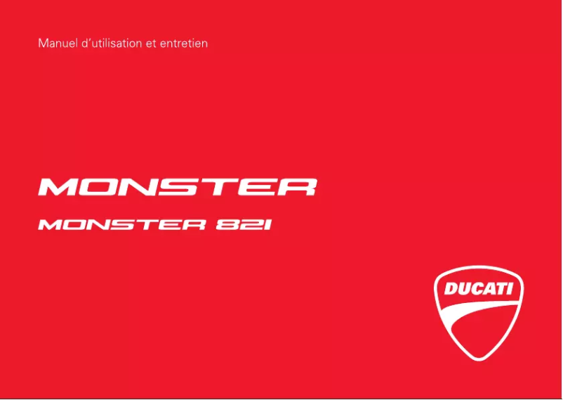 Page 1 of the manual User Manual Ducati Monster 821 (2018)