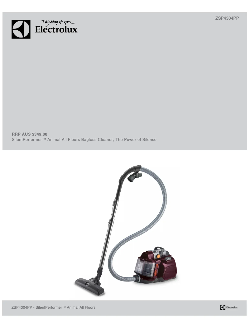 Página 1 del manual Manual de usuario Electrolux SilentPerformer ZSP4304PP