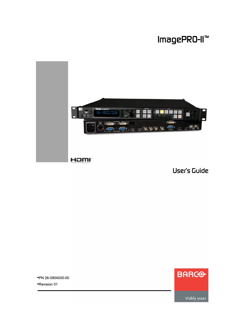 Page 1 de la notice Manuel utilisateur Barco R9004677