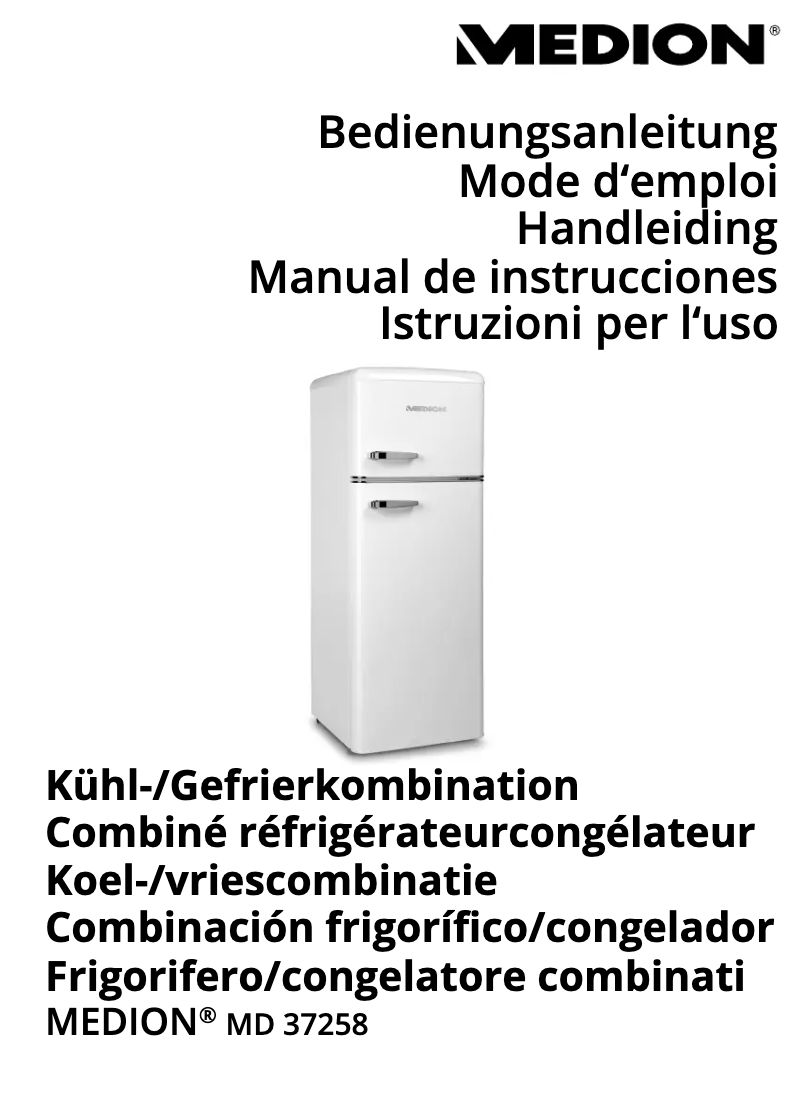 Page 1 de la notice Manuel utilisateur Medion MD 37258