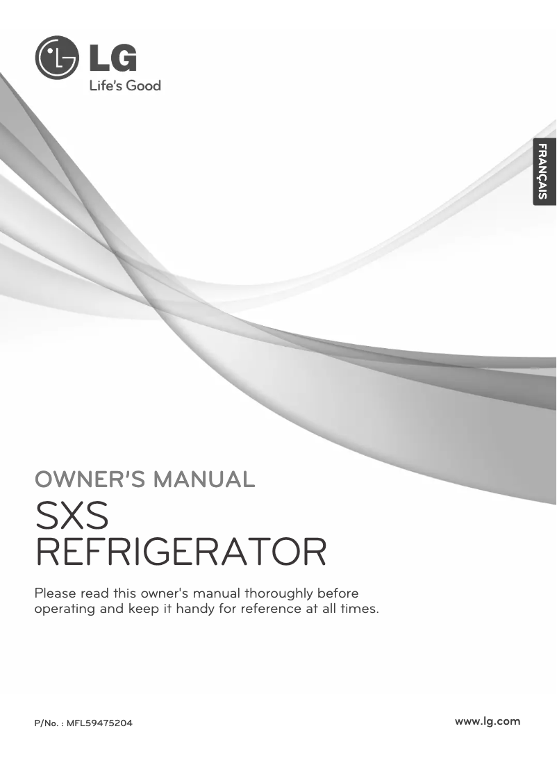 Page 1 de la notice Manuel utilisateur LG GRP2476BST