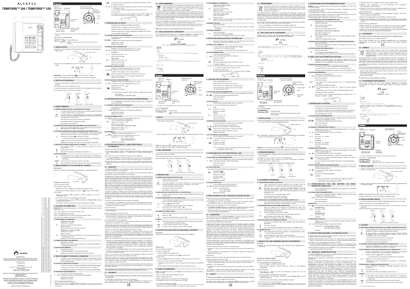 Página nº 1 - Manual de usuario Alcatel Temporis 300