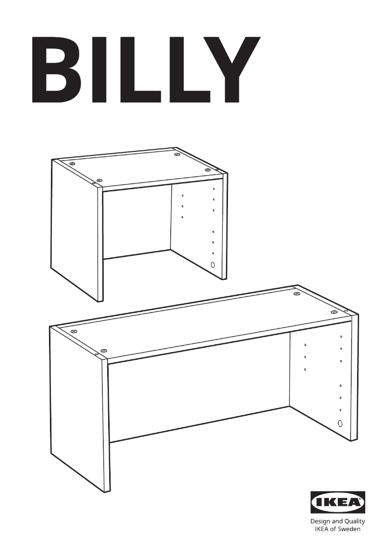Page 1 de la notice Manuel utilisateur Ikea BILLY 603.233.61