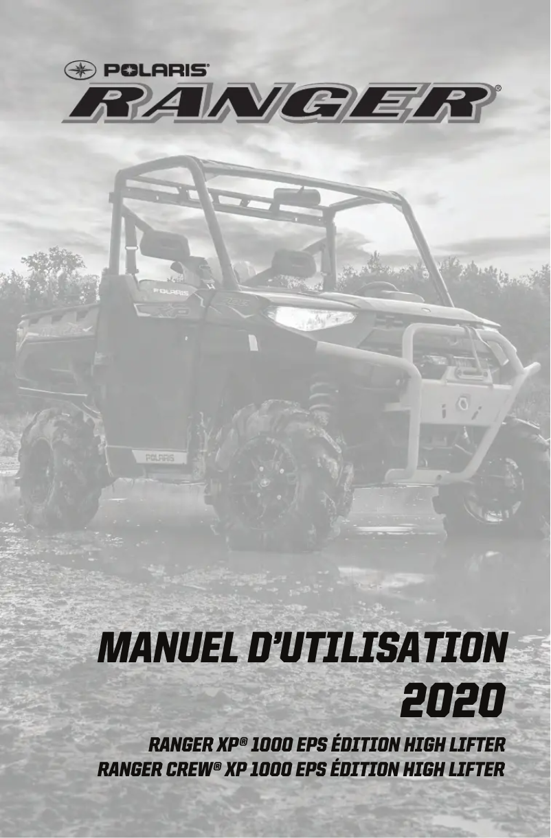 Page 1 de la notice Manuel utilisateur Polaris Ranger Crew XP 1000 EPS High Lifter (2020)