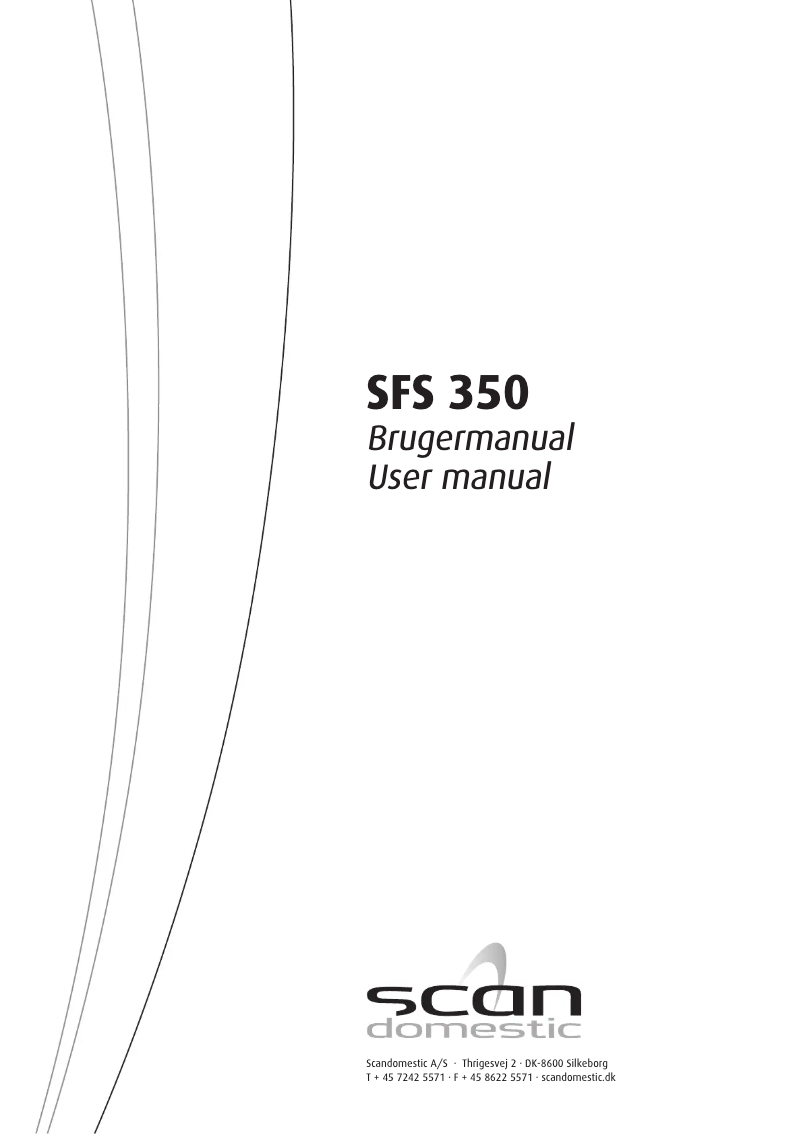 Page 1 of the manual User Manual Scandomestic SFS 350