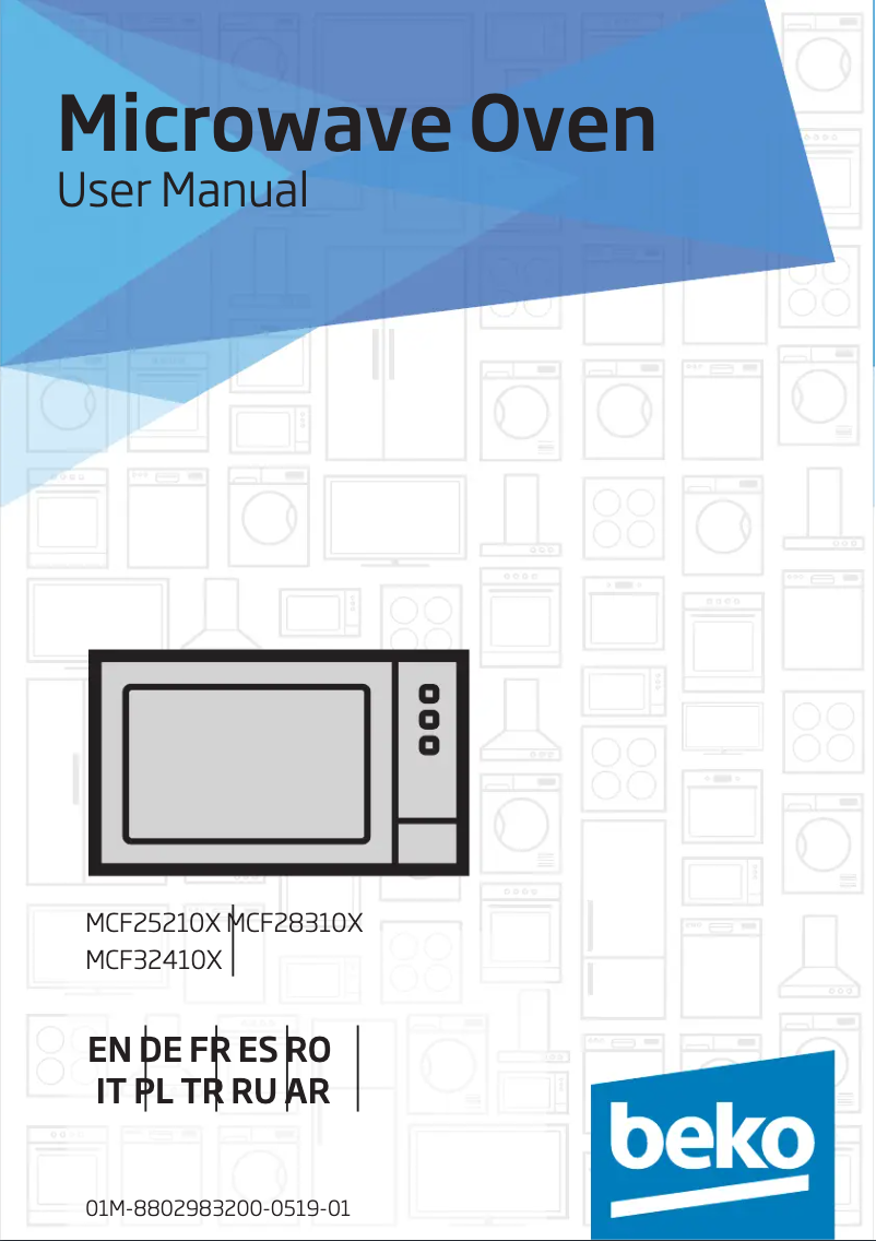Page 1 de la notice Manuel utilisateur Beko MCF28310