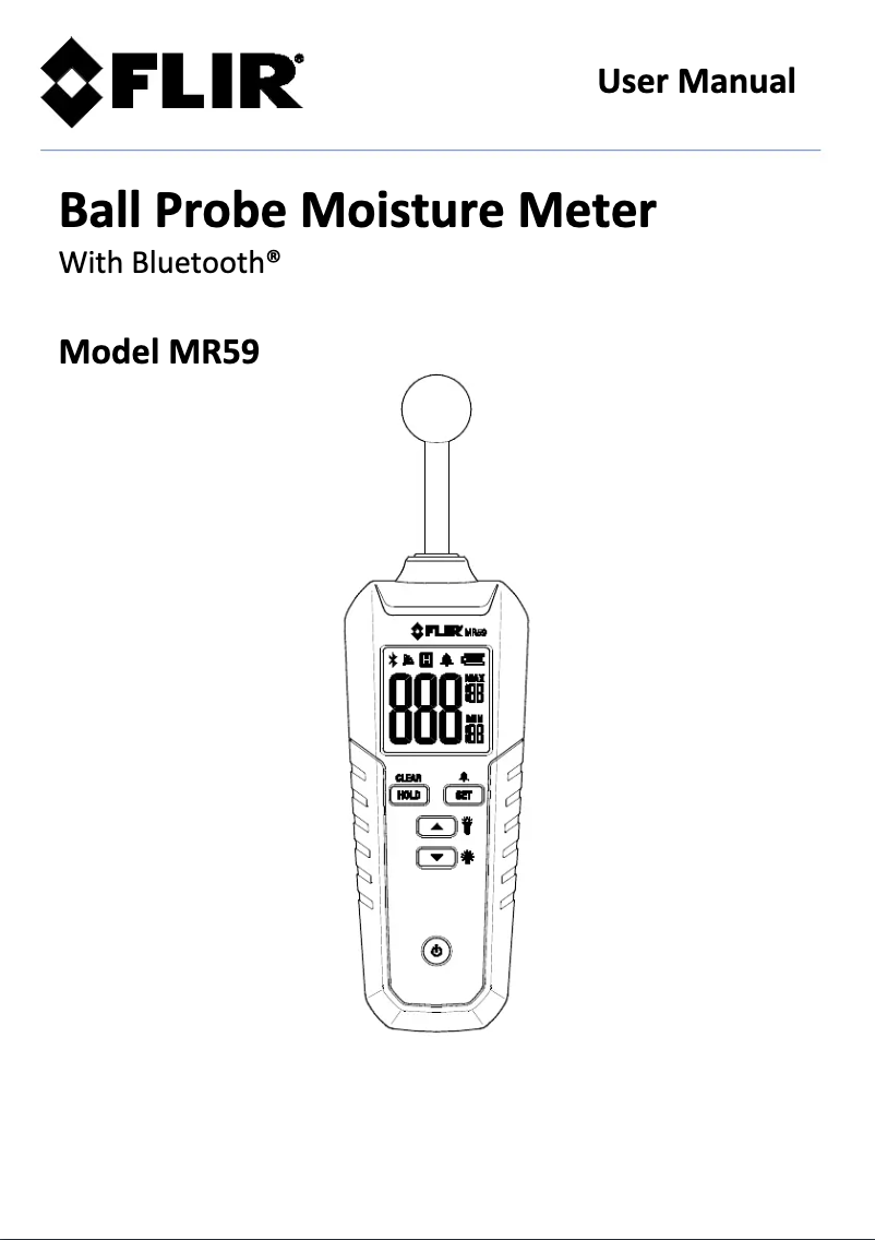 Page 1 de la notice Manuel utilisateur FLIR MR59