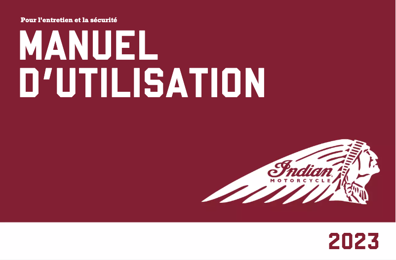 Page 1 de la notice Manuel utilisateur Indian Roadmaster Dark Horse (2023)