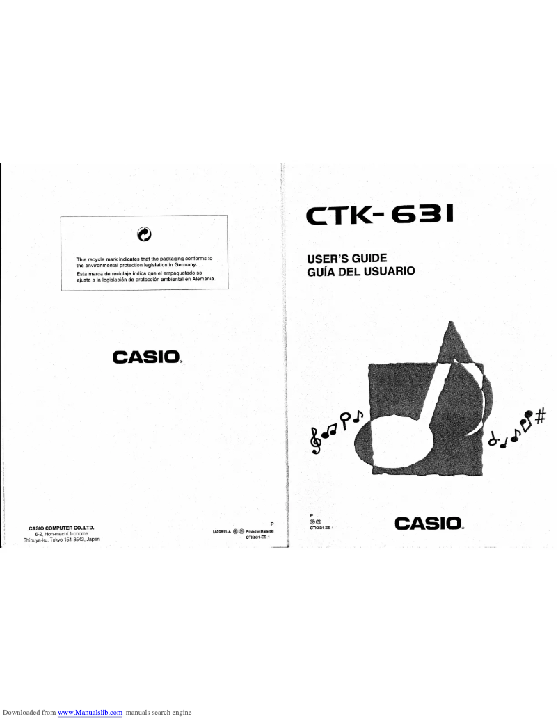 Página 1 del manual Manual de usuario Casio CTK-63I