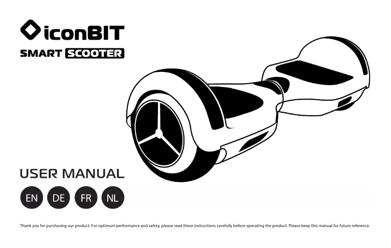 Page 1 de la notice Manuel utilisateur iconBIT Smart Scooter SD-0002W