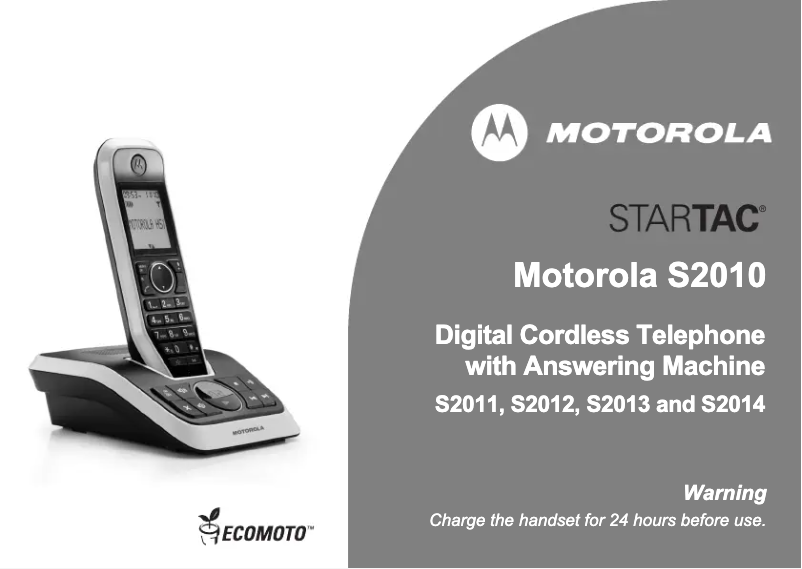 Imagen de la primera página del manual del dispositivo S2013