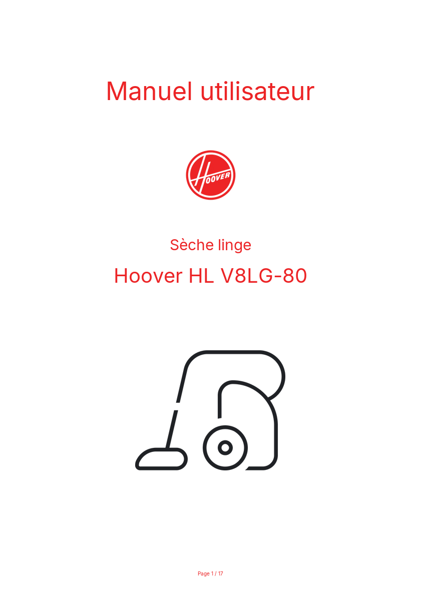 Image de la première page du manuel de l'appareil HL V8LG-80