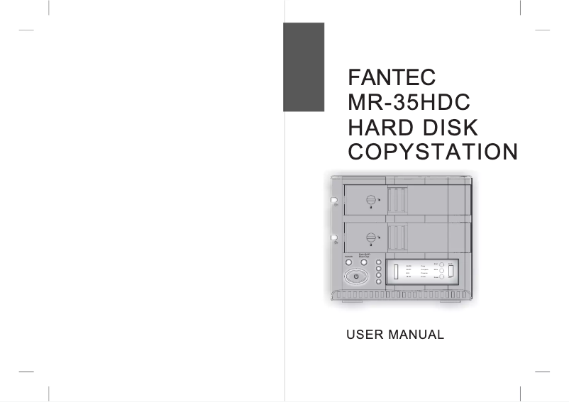 Page 1 of the manual User Manual Fantec MR-35HDC