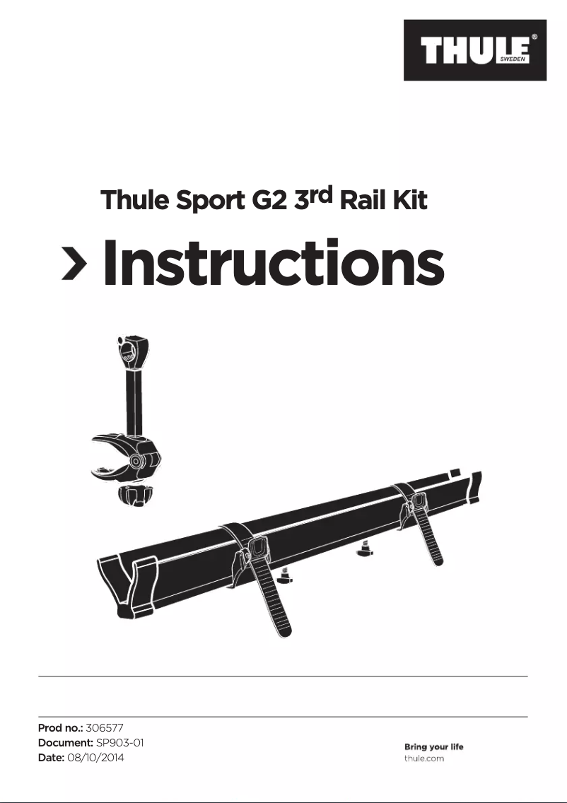 Page 1 de la notice Manuel utilisateur Thule Sport G2 Garage