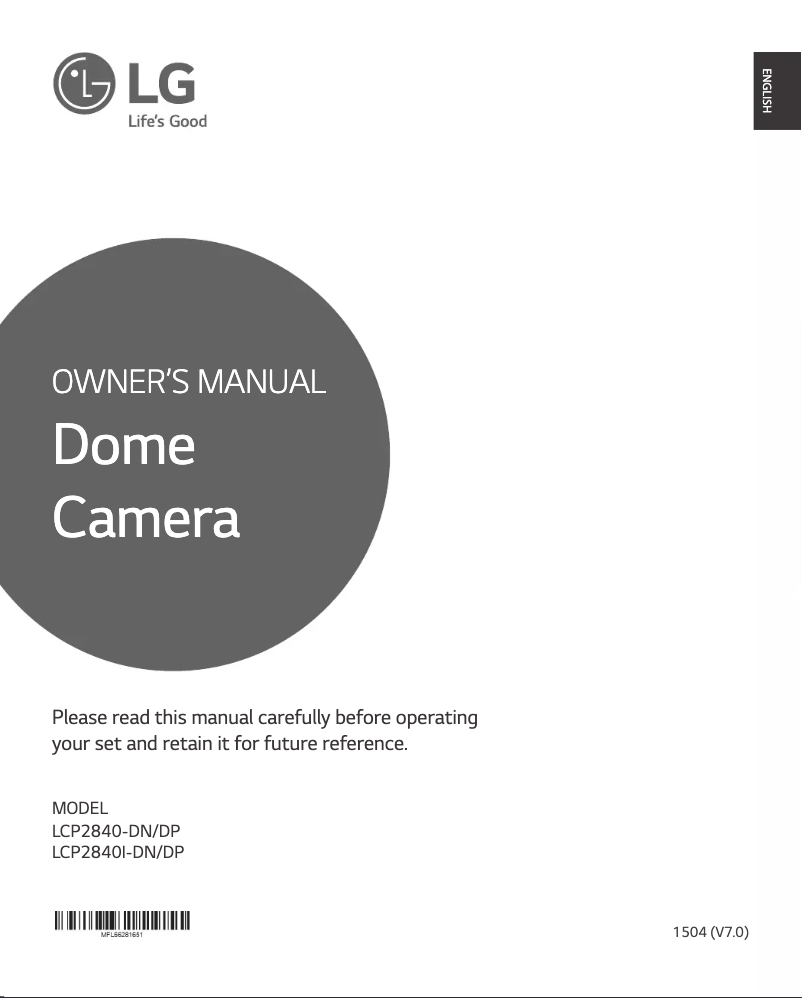 Page 1 de la notice Manuel utilisateur LG LCP2840-DP