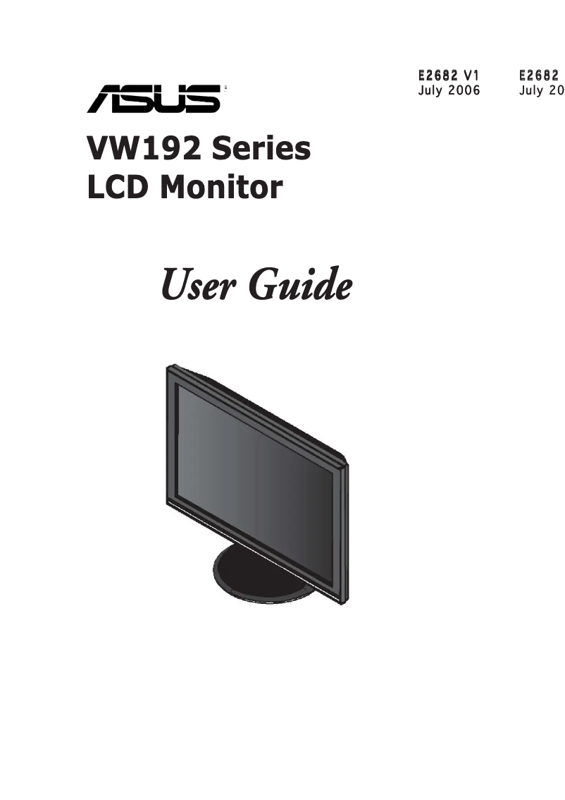 Page 1 de la notice Manuel utilisateur Asus VW192S