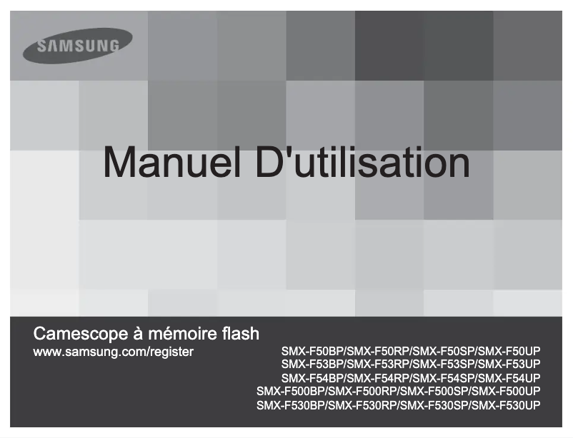 Page 1 de la notice Manuel utilisateur Samsung SMX-F50UP