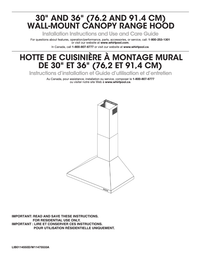Page 1 de la notice Manuel utilisateur Whirlpool WVW53UC0HV