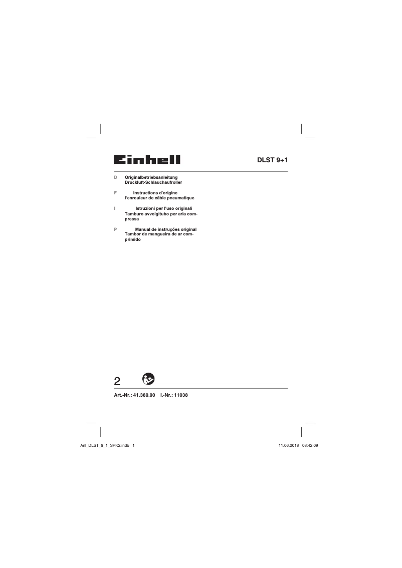 Page 1 de la notice Manuel utilisateur Einhell DLST 9+1