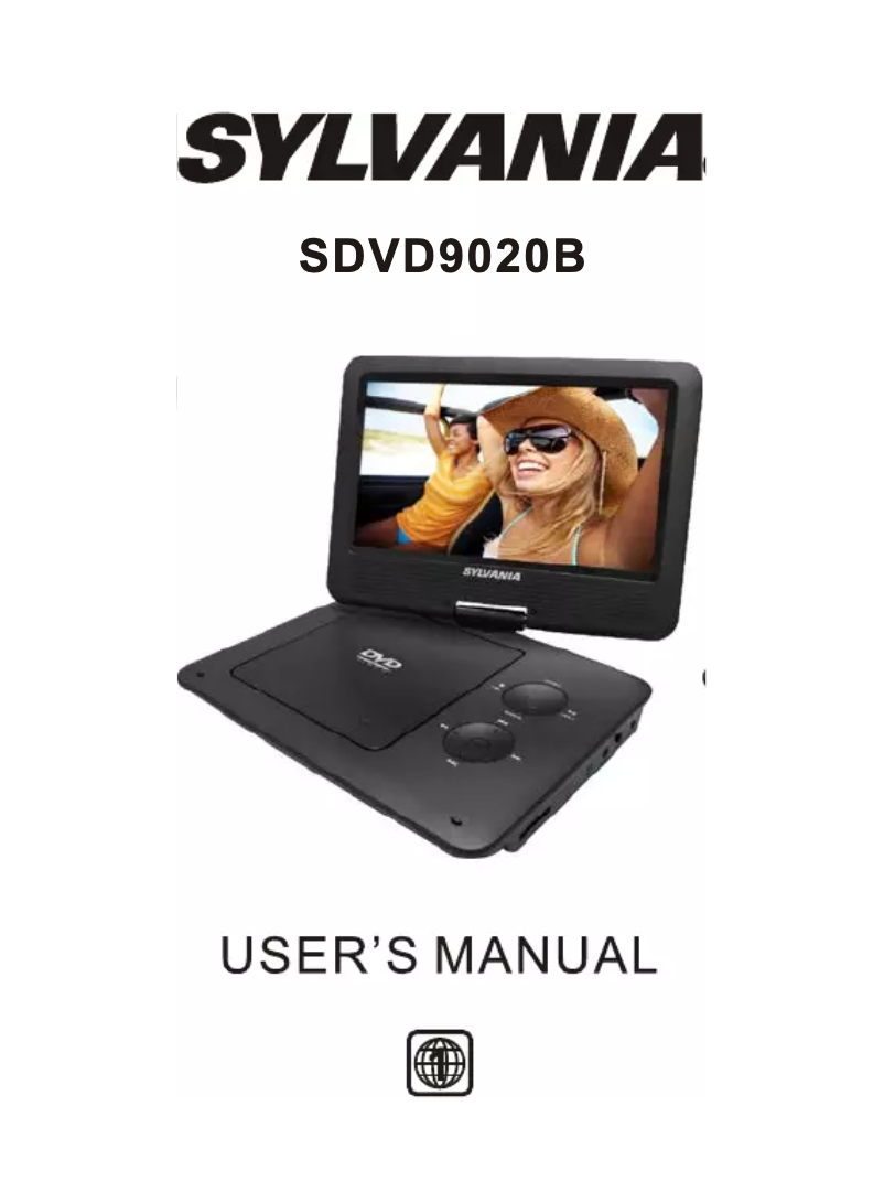 Page 1 of the manual User Manual Sylvania SDVD9020B