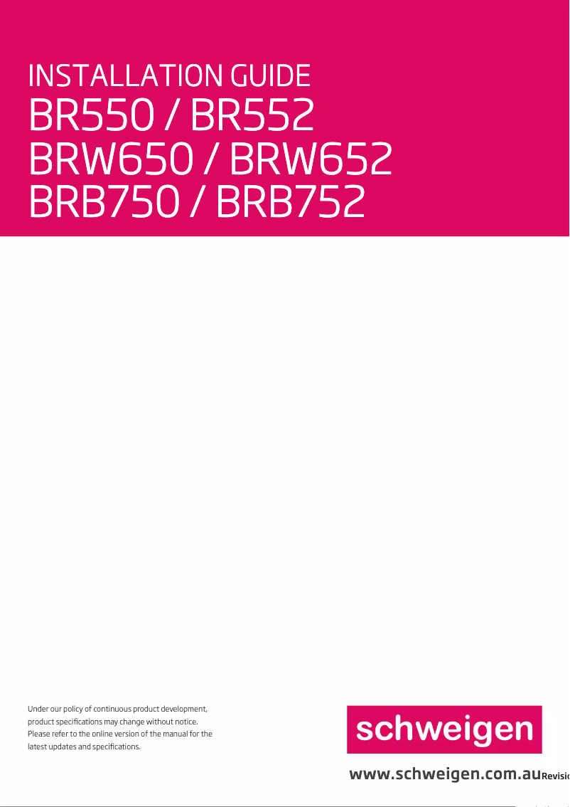 Página 1 del manual Manual de usuario Schweigen BR552