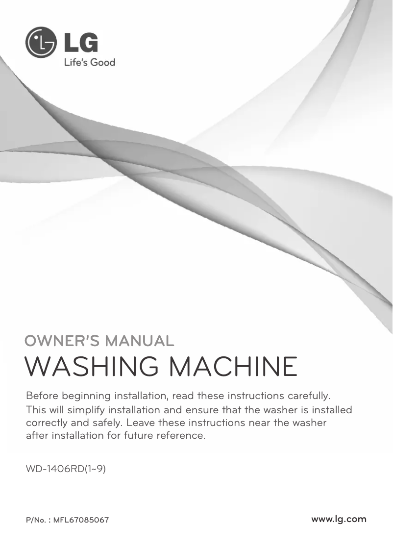 Página 1 del manual Manual de usuario LG WD-1406RD5