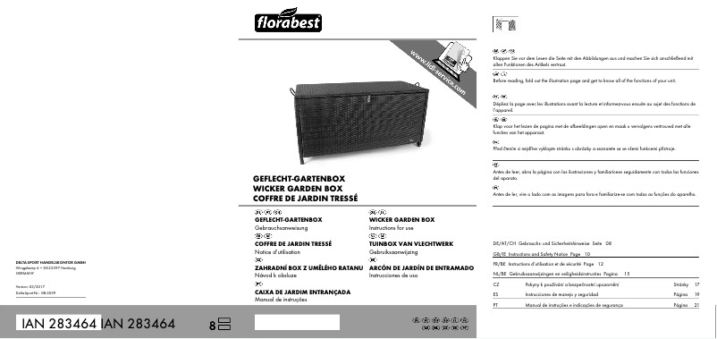 Page 1 de la notice Manuel utilisateur Florabest IAN 283464