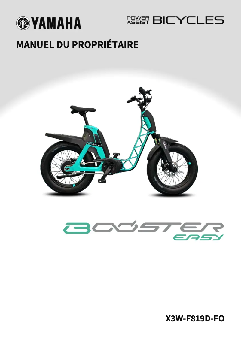 Page 1 de la notice Manuel utilisateur Yamaha BOOSTER Easy (2023)