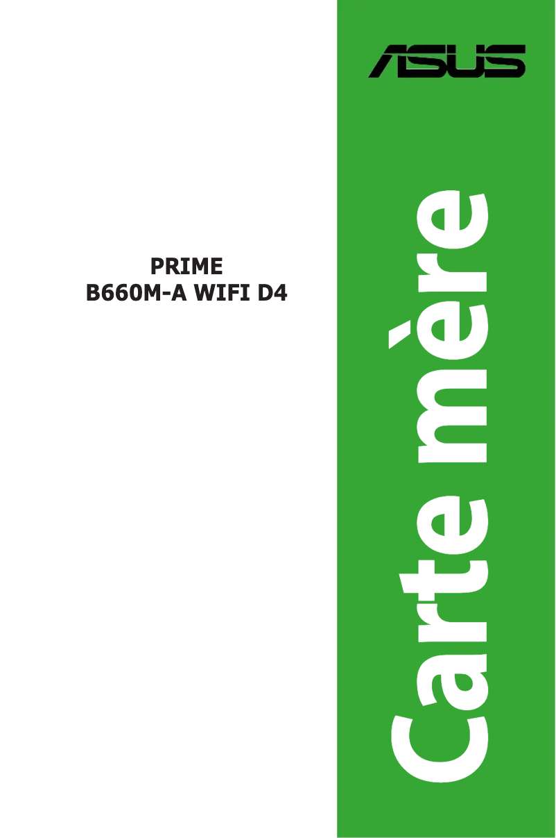 Page 1 de la notice Manuel utilisateur Asus Prime B660M-A WIFI D4