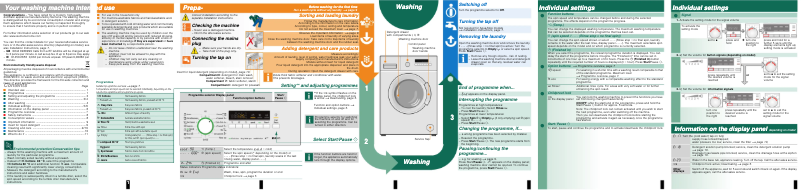 Page 1 de la notice Manuel utilisateur Siemens WM10B260GC