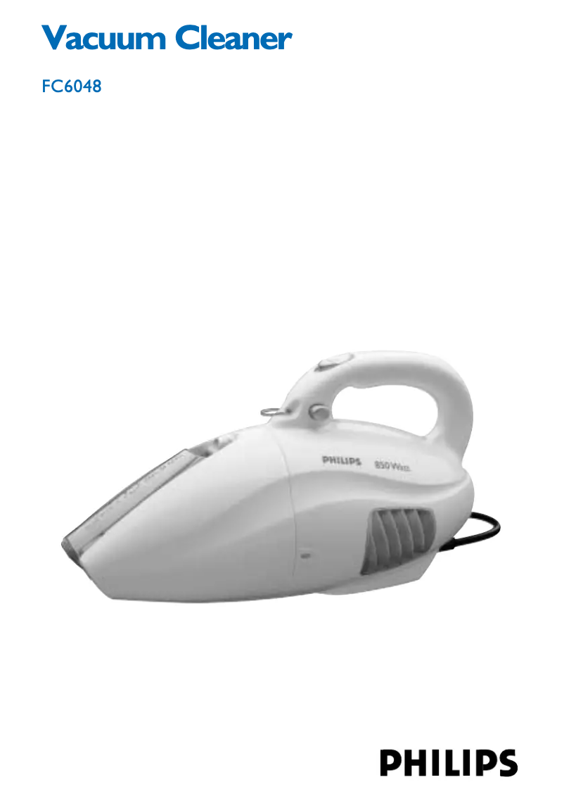 Página 1 del manual Manual de usuario Philips MiniVac FC6048
