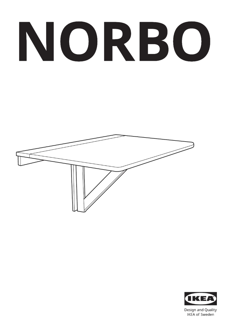 Page 1 de la notice Manuel utilisateur Ikea NORBO 800.917.13
