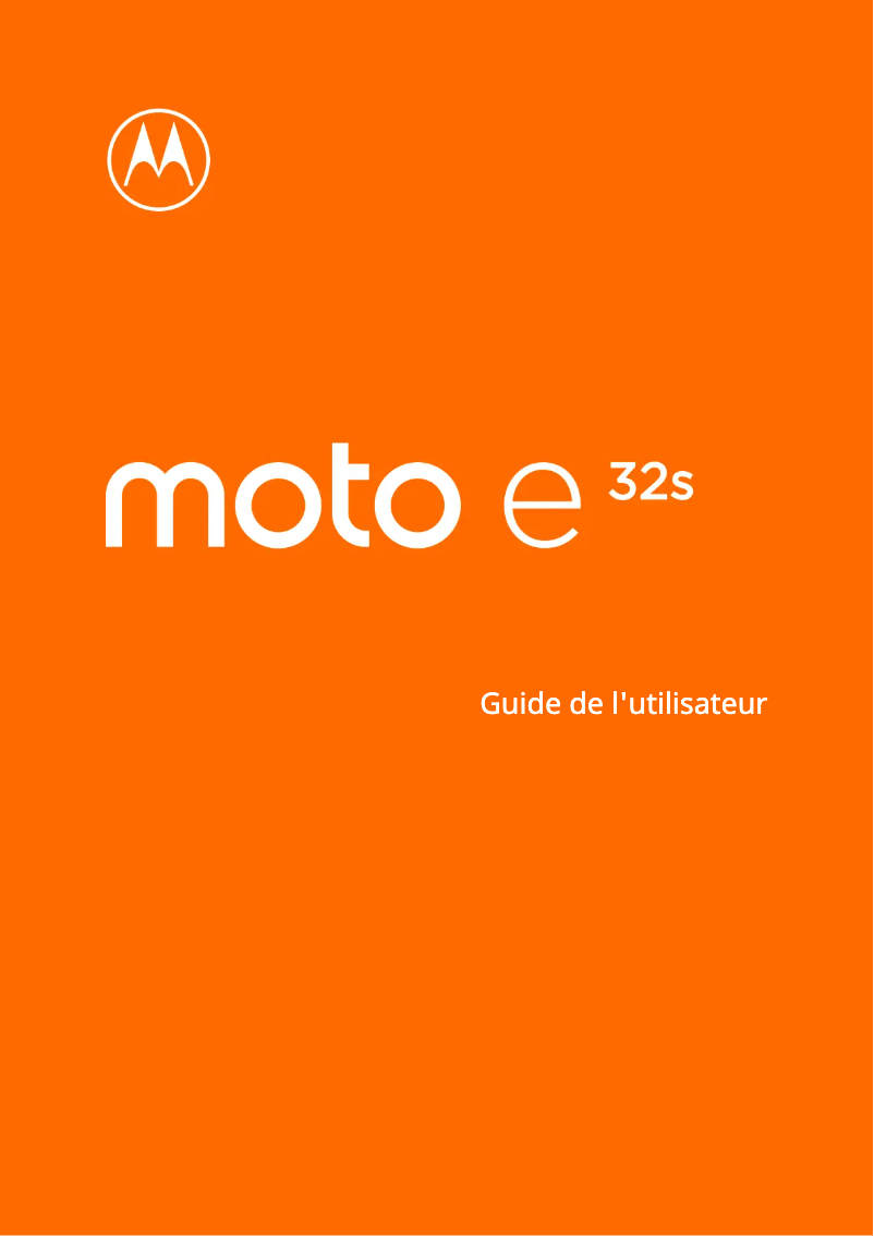 Page 1 de la notice Manuel utilisateur Motorola Moto E32S