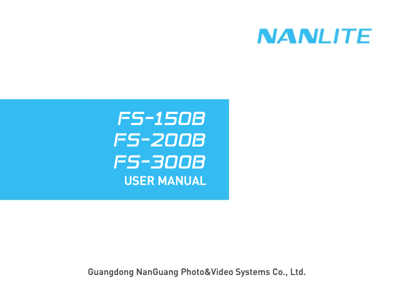 Page 1 de la notice Manuel utilisateur Nanlite FS-200B