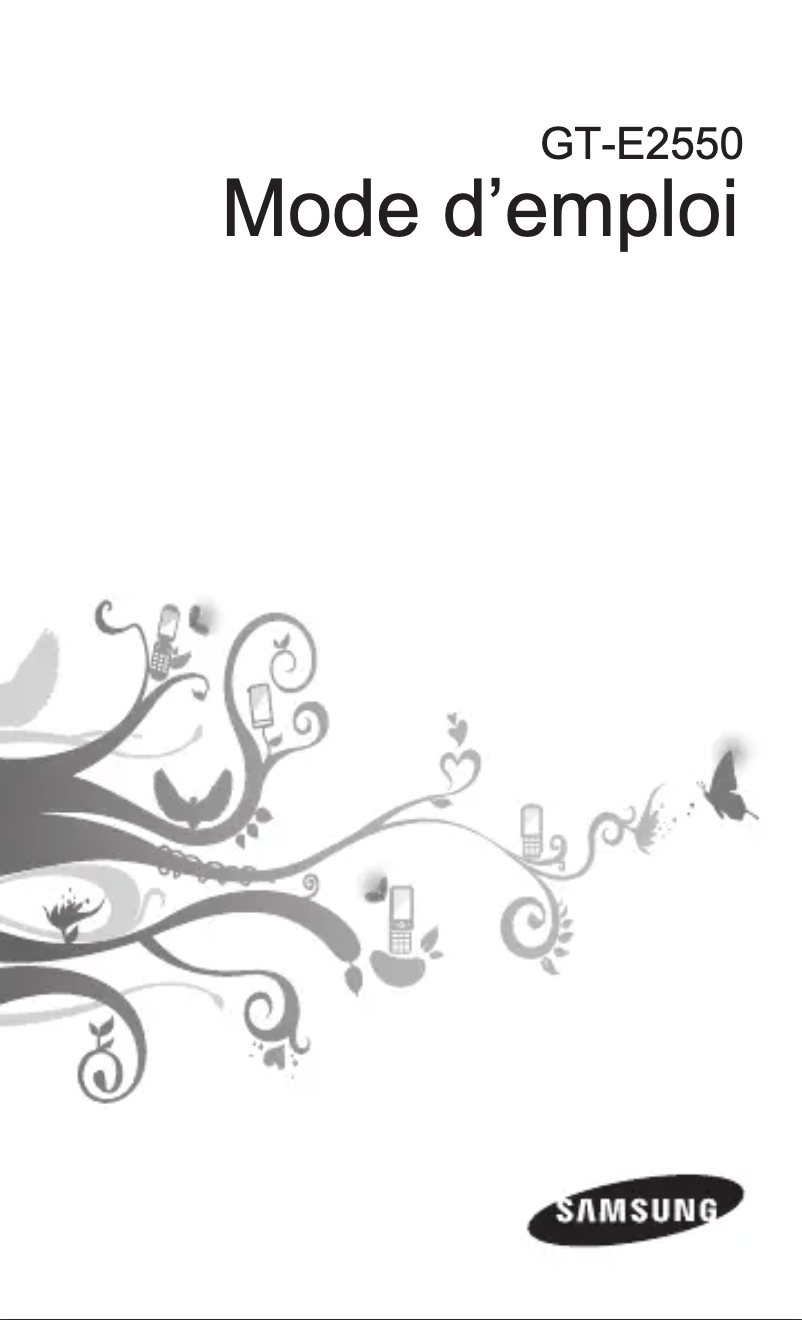 Page 1 de la notice Manuel utilisateur Samsung GT-E2550D