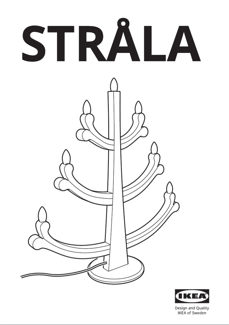 Page 1 de la notice Manuel utilisateur Ikea STRÅLA 105.824.46