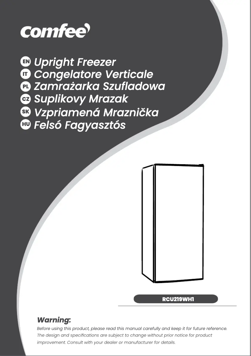 Página 1 del manual Manual de usuario Comfee RCU219WH1