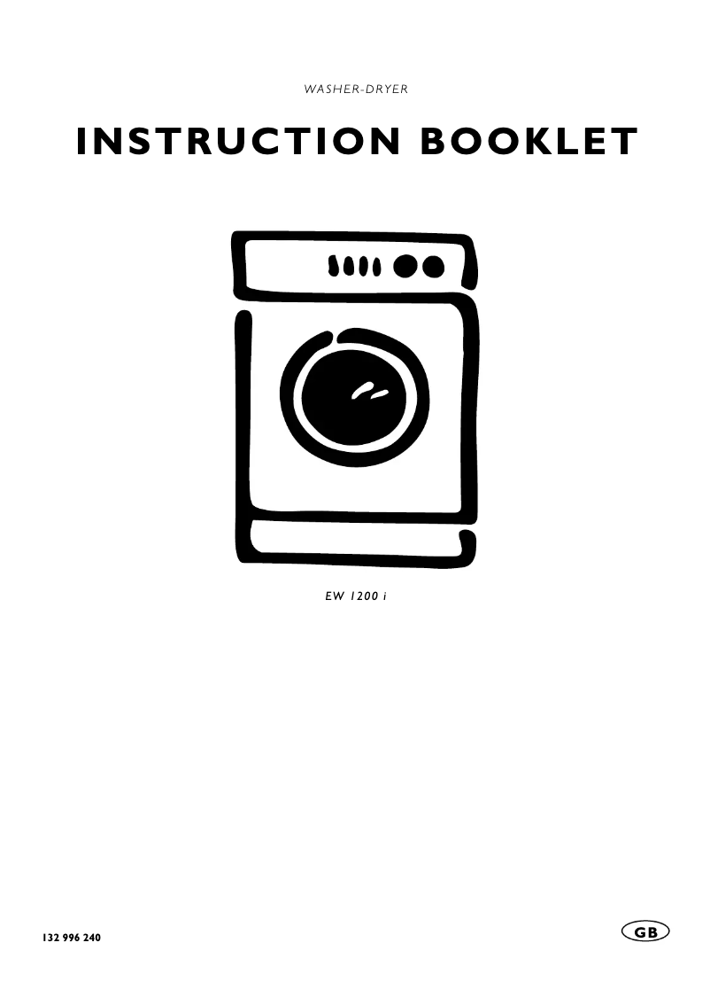 Page 1 de la notice Manuel utilisateur Electrolux Ew 1200 f intuition