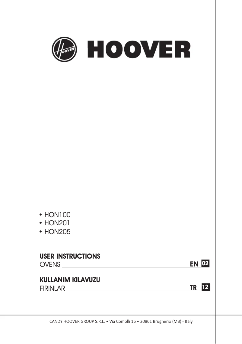 Página 1 del manual Manual de usuario Hoover HON100X/E