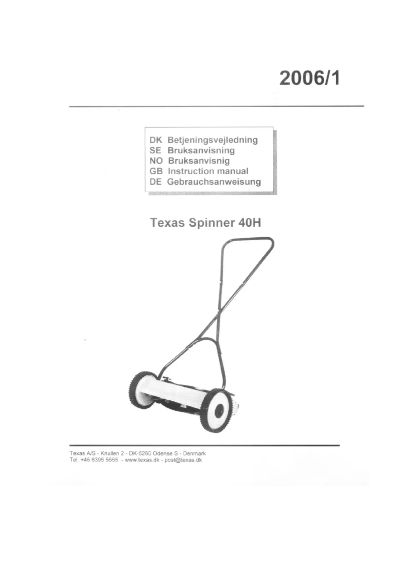 Page 1 de la notice Manuel utilisateur Texas 40H