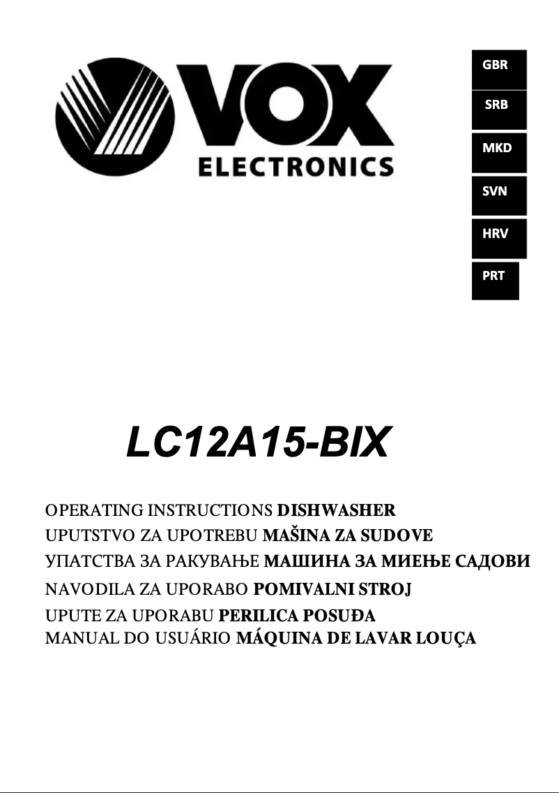 Página 1 del manual Manual de usuario VOX LC12A15B
