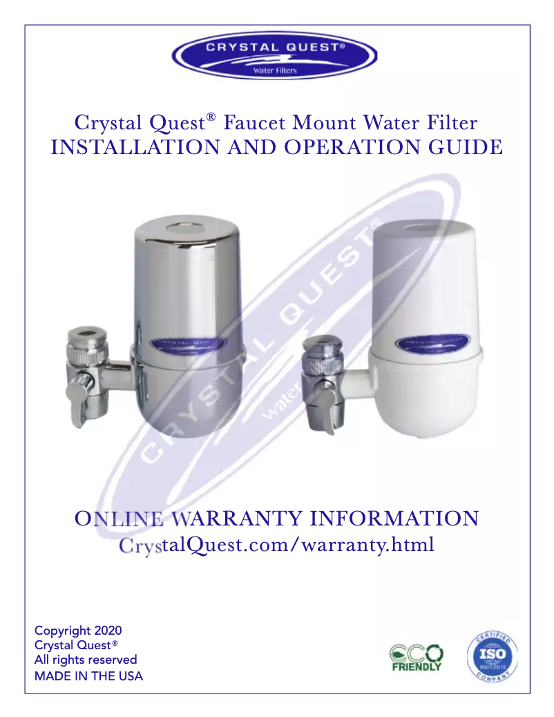 Page 1 de la notice Manuel utilisateur Crystal Quest CQE-FM-00500