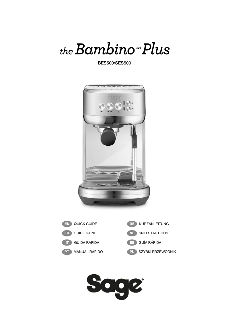 Page 1 de la notice Manuel utilisateur Sage the Bambino Plus BES500
