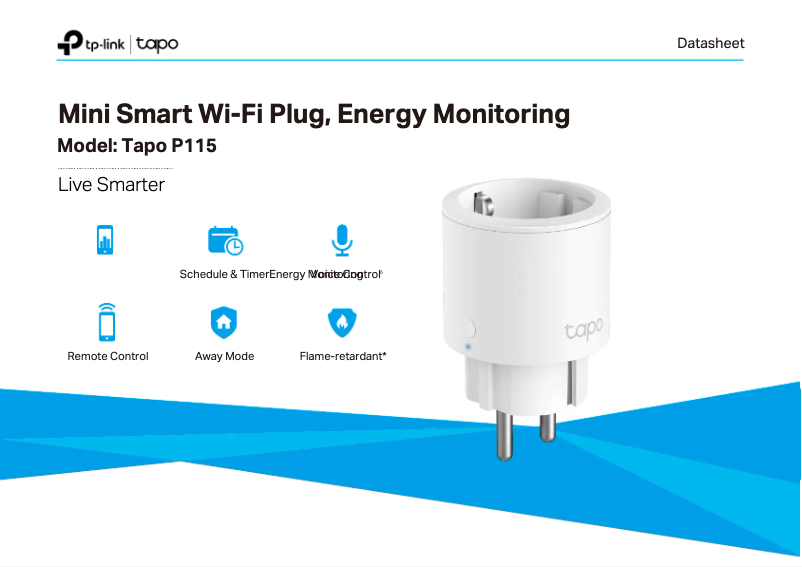 Page 1 de la notice Fiche technique TP-Link Tapo P115